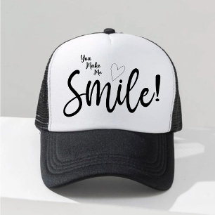 Je doet me glimlachen!" Minimalistische typografie Trucker Pet