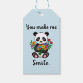 Je doet me Schattigee panda glimlachen Cadeaulabel (Voorkant)