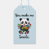 Je doet me Schattigee panda glimlachen Cadeaulabel (Achterkant)