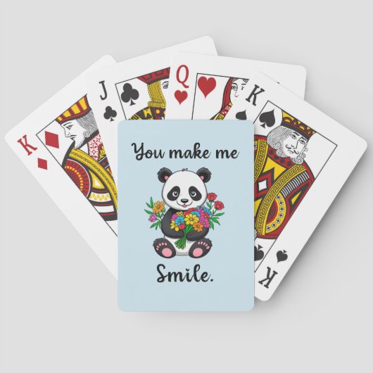 Je doet me Schattigee panda glimlachen Pokerkaarten (Achterkant)
