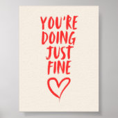 Je doet prima Art Print (Voorkant)