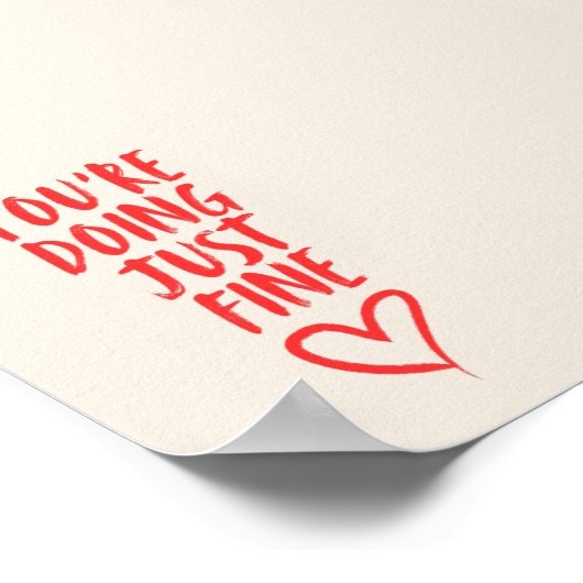 Je doet prima Art Print (Hoek)