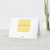 "Je doodt" Wenskaart in Yellow Chevron Kaart (Achterkant)