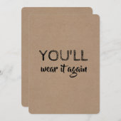 Je Draag het weer grappig bruidsmeisje Kaart (Voorkant / Achterkant)