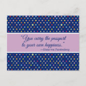 Je draagt het paspoort naar je eigen geluk briefkaart (Voorkant)