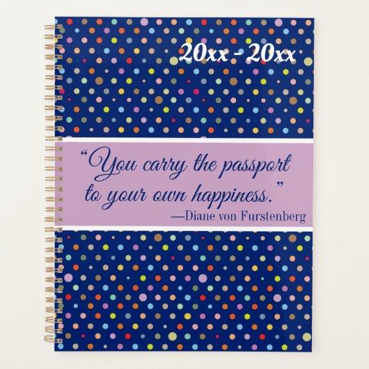 Je draagt het paspoort naar je eigen geluk planner (Voorkant)