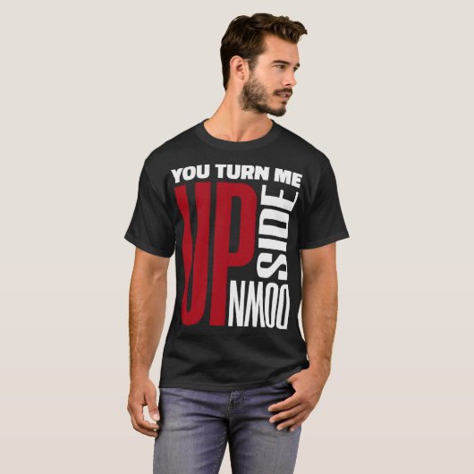 Je draait me om de rode witte liefdesbrief t-shirt (Voorkant volledig)