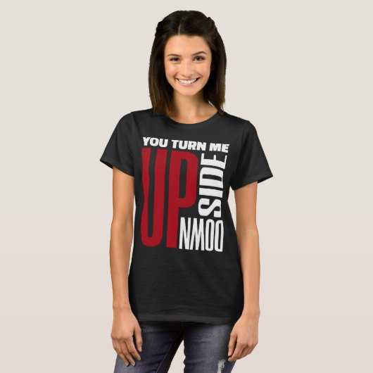 Je draait me ondersteboven op Red White Love T-shirt (Voorkant volledig)