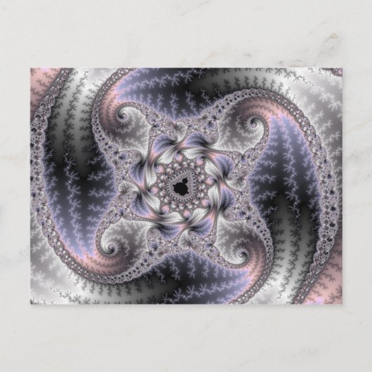 Je draait me rond, fractale kunst briefkaart (Voorkant)