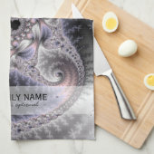 Je draait me rond, fractale kunst theedoek (Quarter Fold)