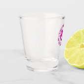 JE DRAAIT MIJN WERELD ROZE Romantische Aarde Hart  Shot Glas (Links)