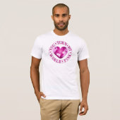 JE DRAAIT MIJN WERELD ROZE Romantische Aarde Hart  T-shirt (Voorkant volledig)
