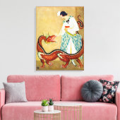 Je draak voeden canvas afdruk (Insitu (Woonkamer))