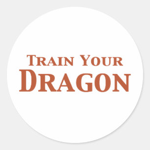 Je drakencadeautjes trainen ronde sticker
