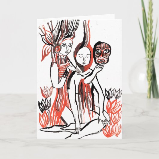 Je dringt Mijn Hart binnen en verwijdert de Masker Feestdagen Kaart (Voorkant)