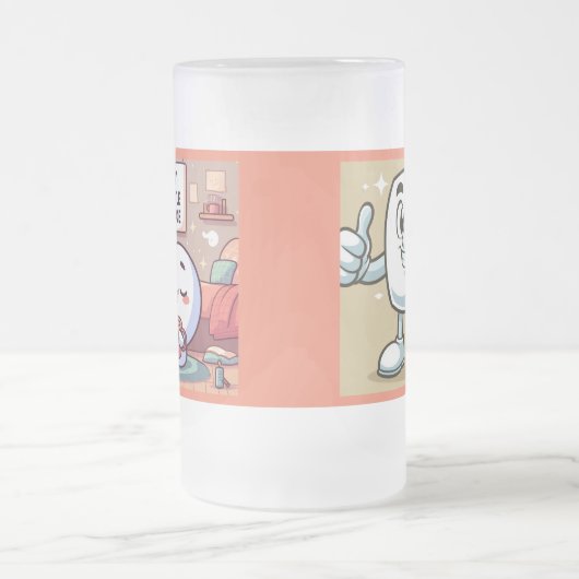 Je drink in je eigen kleine ruimte matglas bierpul (Center)