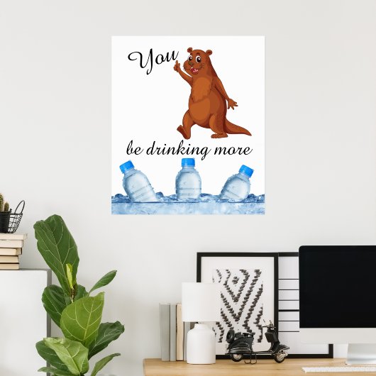 Je Drink meer Poster (Thuiskantoor)