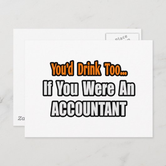 Je Drink ook...accountant Briefkaart (Voorkant / Achterkant)