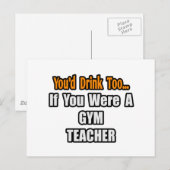 Je Drink ook... Gym leraar Briefkaart (Voorkant / Achterkant)