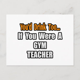 Je Drink ook... Gym leraar Briefkaart