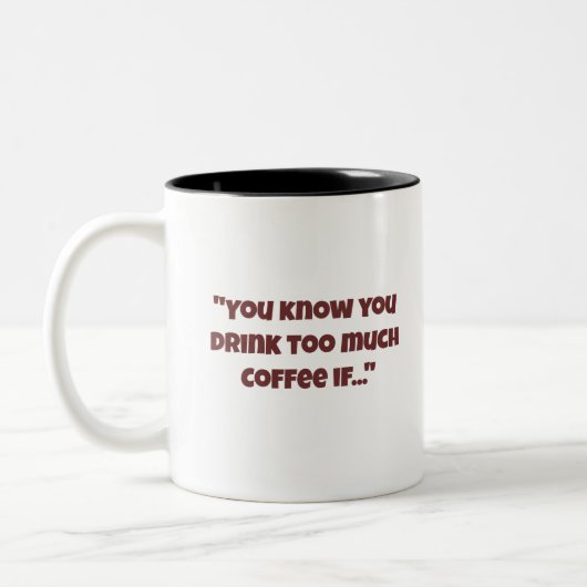 Je Drink te veel koffie bij Mok (Links)