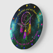 Je dromen dromen dromen Boho Chic Grote Klok (Hoek)