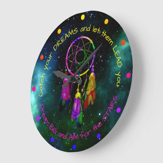 Je dromen dromen dromen Boho Chic Grote Klok (Hoek)