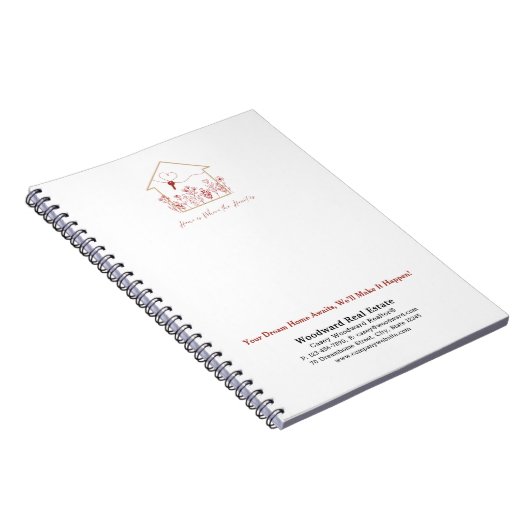 Je droomhuis wacht op je | makelaar in budgetmarke notitieboek (Rechterzijde)