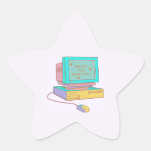 Je e-mail komt niet goed bij me over Funny Retro Ster Sticker