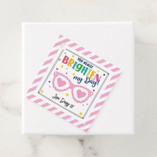 Je echt fleuren mijn dag" Valentijn cadeau Label (In situ)