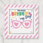 Je echt fleuren mijn dag" Valentijn cadeau Label (Achterkant)