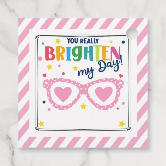 Je echt fleuren mijn dag" Valentijn cadeau Label (Achterkant)