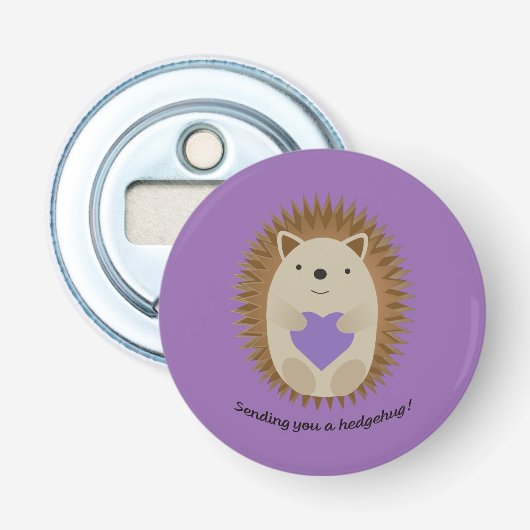 Je een Hedgehug Hégel sturen Button Flesopener (Voorkant)