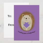 Je een Hedgehug Hégel sturen Feestdagenkaart (Voorkant / Achterkant)