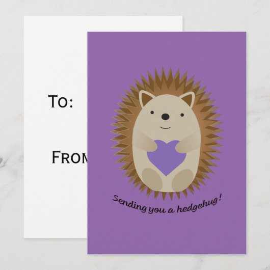 Je een Hedgehug Hégel sturen Feestdagenkaart (Voorkant / Achterkant)