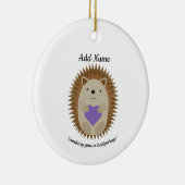 Je een Hedgehug Hégel sturen Keramisch Ornament (Rechts)