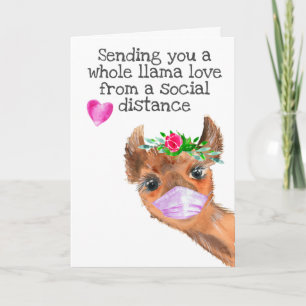 Je een Hele Llama Love Social Distance sturen Kaart