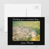 Je een Manatee Hug sturen vanuit het briefkaart va (Voorkant / Achterkant)