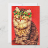  je een Meowy kerstkat toewensen Feestdagenkaart (Voorkant)
