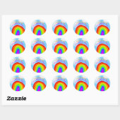Je een regenboog sturen die je mist ronde sticker (Vel)