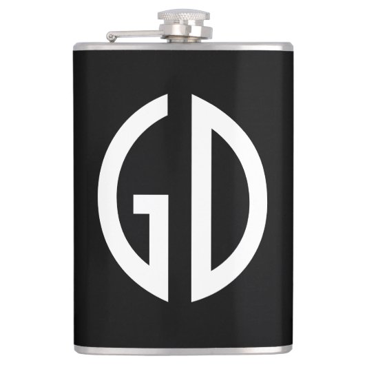 Je Eenvoudige Monogram Ideeën 1 Heupfles (Voorkant)