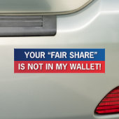 Je eerlijke aandeel zit niet in mijn portefeuille! bumpersticker (Op auto)