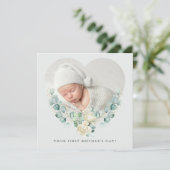 Je eerste bloemenfoto Moederdag plat Kaart (Staand voorkant)