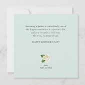 Je eerste bloemenfoto Moederdag plat Kaart (Achterkant)