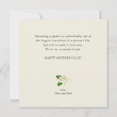 Je eerste bloemhart foto Moederdag plat Kaart (Achterkant)