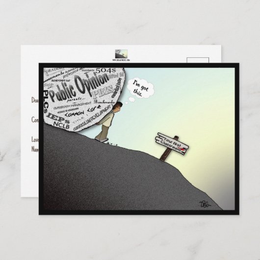 Je eerste klaslokaal heb ik hier. briefkaart (Voorkant / Achterkant)