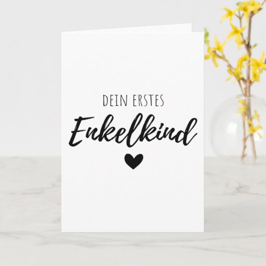 Je eerste kleinkind kaart (Gele Bloem)