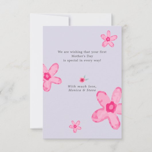 Je eerste Moederdag fotoplatte kaart (Achterkant)