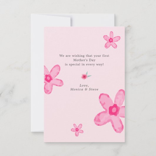 Je eerste Moederdag fotoplatte kaart (Achterkant)