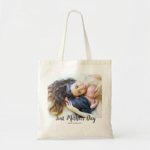 Je eerste Moederdag gepersonaliseerde foto Tote Bag